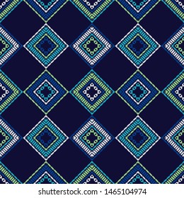 Ethnic boho seamless pattern. Lace. Embroidery on fabric. Patchwork texture. Weaving. Traditional ornament. Tribal pattern. Folk motif. Can be used for wallpaper, textile, wrapping, web.