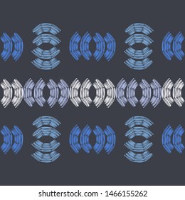 Ethnic boho seamless pattern. Lace. Embroidery on fabric. Patchwork texture. Weaving. Traditional ornament. Tribal pattern. Folk motif. Can be used for wallpaper, textile, wrapping, web.