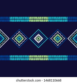 Patrón inquebrantable del boho étnico. Lace. Bordado en tela. Textura de mosaico. Tejiendo. La decoración tradicional.Patrón tribal. Motivo popular. Se puede utilizar para papel pintado, textil, envoltura, web.