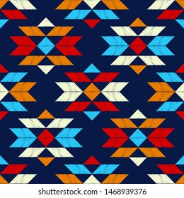 Ethnic boho seamless pattern. Lace. Embroidery on fabric. Patchwork texture. Weaving. Traditional ornament. Tribal pattern. Folk motif. Can be used for wallpaper, textile, wrapping, web.