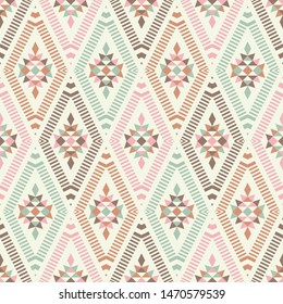 Ethnic boho seamless pattern. Lace. Embroidery on fabric. Patchwork texture. Weaving. Traditional ornament. Tribal pattern. Folk motif. Can be used for wallpaper, textile, wrapping, web.