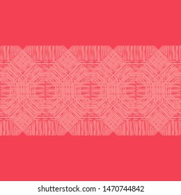 Ethnic boho seamless pattern. Lace. Embroidery on fabric. Patchwork texture. Weaving. Traditional ornament. Tribal pattern. Folk motif. Can be used for wallpaper, textile, wrapping, web.