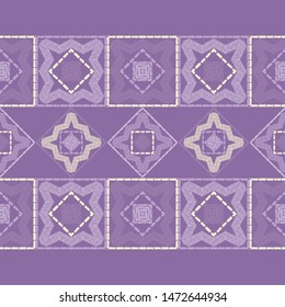Ethnic boho seamless pattern. Lace. Embroidery on fabric. Patchwork texture. Weaving. Traditional ornament. Tribal pattern. Folk motif. Can be used for wallpaper, textile, wrapping, web.