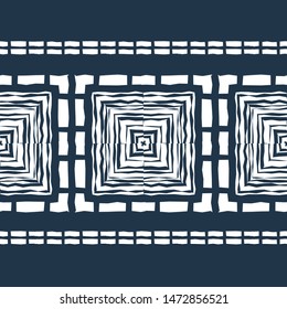 Ethnic boho seamless pattern. Lace. Embroidery on fabric. Patchwork texture. Weaving. Traditional ornament. Tribal pattern. Folk motif. Can be used for wallpaper, textile, wrapping, web.