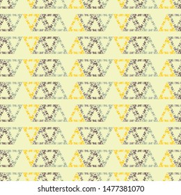 Ethnic boho seamless pattern. Lace. Embroidery on fabric. Patchwork texture. Weaving. Traditional ornament. Tribal pattern. Folk motif. Can be used for wallpaper, textile, wrapping, web.