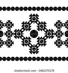 Ethnic boho seamless pattern. Lace. Embroidery on fabric. Patchwork texture. Weaving. Traditional ornament. Tribal pattern. Folk motif. Can be used for wallpaper, textile, wrapping, web.