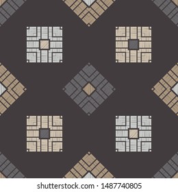 Ethnic boho seamless pattern. Lace. Embroidery on fabric. Patchwork texture. Weaving. Traditional ornament. Tribal pattern. Folk motif. Can be used for wallpaper, textile, wrapping, web.