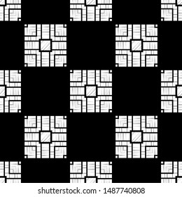 Ethnic boho seamless pattern. Lace. Embroidery on fabric. Patchwork texture. Weaving. Traditional ornament. Tribal pattern. Folk motif. Can be used for wallpaper, textile, wrapping, web.