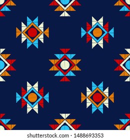 Ethnic boho seamless pattern. Lace. Embroidery on fabric. Patchwork texture. Weaving. Traditional ornament. Tribal pattern. Folk motif. Can be used for wallpaper, textile, wrapping, web.