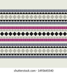 Ethnic boho seamless pattern. Lace. Embroidery on fabric. Patchwork texture. Weaving. Traditional ornament. Tribal pattern. Folk motif. Can be used for wallpaper, textile, wrapping, web.