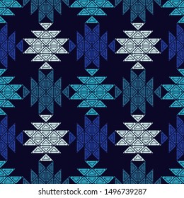 Ethnic boho seamless pattern. Lace. Embroidery on fabric. Patchwork texture. Weaving. Traditional ornament. Tribal pattern. Folk motif. Can be used for wallpaper, textile, wrapping, web.