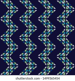 Ethnic boho seamless pattern. Lace. Embroidery on fabric. Patchwork texture. Weaving. Traditional ornament. Tribal pattern. Folk motif. Can be used for wallpaper, textile, wrapping, web.