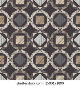 Ethnic boho seamless pattern. Lace. Embroidery on fabric. Patchwork texture. Weaving. Traditional ornament. Tribal pattern. Folk motif. Can be used for wallpaper, textile, wrapping, web.