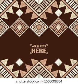 Ethnic boho seamless pattern. Lace. Embroidery on fabric. Patchwork texture. Weaving. Traditional ornament. Tribal pattern. Folk motif. Can be used for wallpaper, textile, wrapping, web.