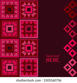 Ethnic boho seamless pattern. Lace. Embroidery on fabric. Patchwork texture. Weaving. Traditional ornament. Tribal pattern. Folk motif. Can be used for wallpaper, textile, wrapping, web.