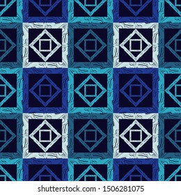 Ethnic boho seamless pattern. Lace. Embroidery on fabric. Patchwork texture. Weaving. Traditional ornament. Tribal pattern. Folk motif. Can be used for wallpaper, textile, wrapping, web.