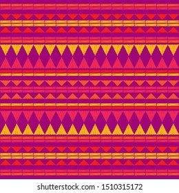 Ethnic boho seamless pattern. Lace. Embroidery on fabric. Patchwork texture. Weaving. Traditional ornament. Tribal pattern. Folk motif. Can be used for wallpaper, textile, wrapping, web.