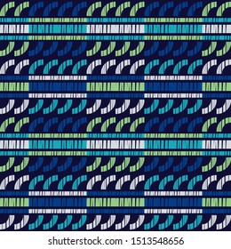 Ethnic boho seamless pattern. Lace. Embroidery on fabric. Patchwork texture. Weaving. Traditional ornament. Tribal pattern. Folk motif. Can be used for wallpaper, textile, wrapping, web. 