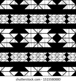Ethnic boho seamless pattern. Lace. Embroidery on fabric. Patchwork texture. Weaving. Traditional ornament. Tribal pattern. Folk motif. Can be used for wallpaper, textile, wrapping, web.