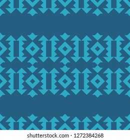 Ethnic boho seamless pattern. Mosaic of squares and triangles. Traditional ornament. Tribal pattern. Folk motif. Can be used for wallpaper, textile, invitation card, web page background.
