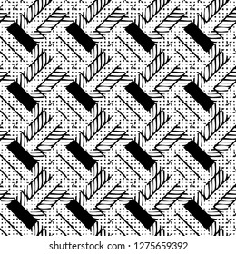 Ethnic boho seamless pattern. Mosaic of striped zigzag. Traditional ornament. Tribal pattern. Folk motif. Can be used for wallpaper, textile, invitation card, wrapping, web page background.