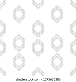 Ethnic boho seamless pattern. Mosaic of striped hexagons. Traditional ornament. Tribal pattern. Folk motif. Can be used for wallpaper, textile, invitation card, wrapping, web page background.