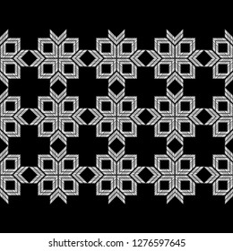 Ethnic boho seamless pattern. Mosaic of striped figures. Traditional ornament. Tribal pattern. Folk motif. Can be used for wallpaper, textile, invitation card, wrapping, web page background.