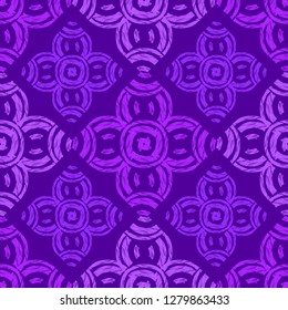 Ethnic boho seamless pattern. Mosaic of painted parts of the circle. Traditional ornament. Tribal pattern. Folk motif. Can be used for wallpaper, textile, invitation card, wrapping, web.