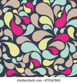 Ethnic boho seamless pattern with Paisley. Repeating background. Cloth design, wallpaper.