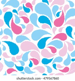 Ethnic boho seamless pattern with Paisley. Repeating background. Cloth design, wallpaper.