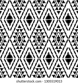 Ethnic boho seamless pattern. Patchwork texture. Weaving. Traditional ornament. Tribal pattern. Folk motif. Can be used for wallpaper, textile, invitation card, wrapping, web page background.