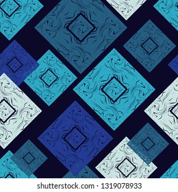 Ethnic boho seamless pattern. Patchwork texture. Weaving. Traditional ornament. Tribal pattern. Folk motif. Can be used for wallpaper, textile, invitation card, wrapping, web page background.