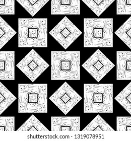 Ethnic boho seamless pattern. Patchwork texture. Weaving. Traditional ornament. Tribal pattern. Folk motif. Can be used for wallpaper, textile, invitation card, wrapping, web page background.