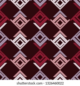 Ethnic boho seamless pattern. Patchwork texture. Weaving. Traditional ornament. Tribal pattern. Folk motif. Can be used for wallpaper, textile, invitation card, wrapping, web page background.