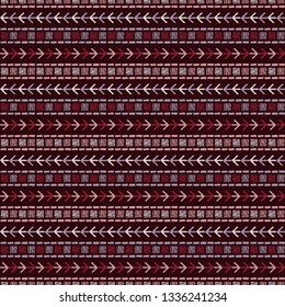 Ethnic boho seamless pattern. Patchwork texture. Weaving. Traditional ornament. Tribal pattern. Folk motif. Can be used for wallpaper, textile, invitation card, wrapping, web page background.