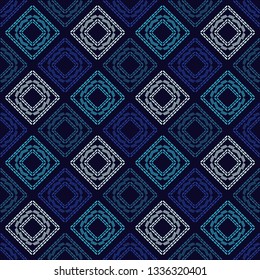 Ethnic boho seamless pattern. Patchwork texture. Weaving. Traditional ornament. Tribal pattern. Folk motif. Can be used for wallpaper, textile, invitation card, wrapping, web page background.