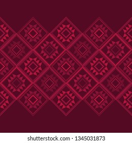 Ethnic boho seamless pattern. Patchwork texture. Weaving. Traditional ornament. Tribal pattern. Folk motif. Can be used for wallpaper, textile, invitation card, wrapping, web page background.