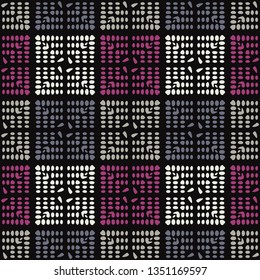 Ethnic boho seamless pattern. Patchwork texture. Weaving. Traditional ornament. Tribal pattern. Folk motif. Can be used for wallpaper, textile, invitation card, wrapping, web page background.