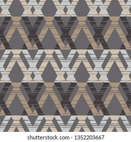 Ethnic boho seamless pattern. Patchwork texture. Weaving. Traditional ornament. Tribal pattern. Folk motif. Can be used for wallpaper, textile, invitation card, wrapping, web page background.