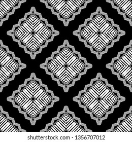Ethnic boho seamless pattern. Patchwork texture. Weaving. Traditional ornament. Tribal pattern. Folk motif. Can be used for wallpaper, textile, invitation card, wrapping, web page background.