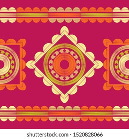 Ethnic boho seamless pattern. Patchwork texture. Traditional ornament. Tribal pattern. Folk motif. Can be used for wallpaper, textile, wrapping, web. 