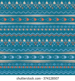 Ethnic boho seamless pattern. Print. Repeating background. Cloth design, wallpaper.