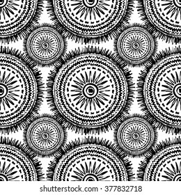 Ethnic boho seamless pattern. Print. Repeating background. Cloth design, wallpaper.