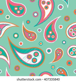 Ethnic boho seamless pattern. Print. Repeating background. Cloth design, wallpaper.