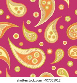 Ethnic boho seamless pattern. Print. Repeating background. Cloth design, wallpaper.