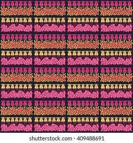 Ethnic boho seamless pattern. Print. Repeating background. Cloth design, wallpaper.