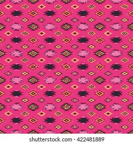 Ethnic boho seamless pattern. Print. Repeating background. Cloth design, wallpaper.