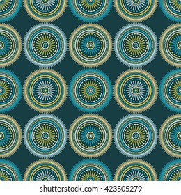 Ethnic boho seamless pattern. Print. Repeating background. Cloth design, wallpaper.
