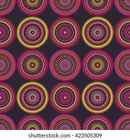 Ethnic boho seamless pattern. Print. Repeating background. Cloth design, wallpaper.