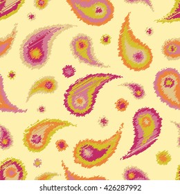 Ethnic boho seamless pattern. Print. Repeating background. Cloth design, wallpaper.